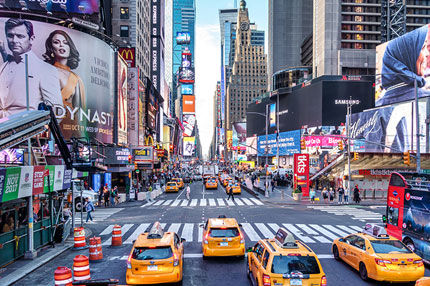 New York city Times Square area view