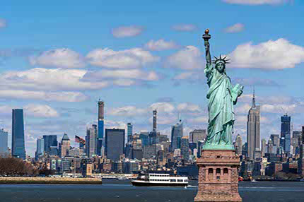 Statue of liberty in the New York city