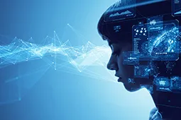 Close up digital women's face art